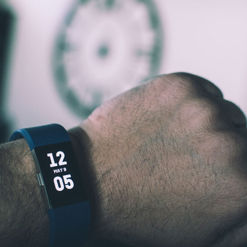 Fitbit Charge fitness band on a wrist